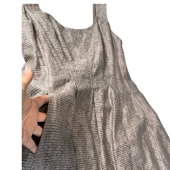 Nine West Pebble Sleeveless Dress in Brown Size 12 Neutral Coastal Knee Length - Picture 10 of 13